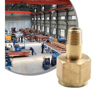 Auratrove Écrou d'entrée de régulateur CGA-320 en laiton et mamelon de 5,1 cm avec rondelle pour connecteur de cylindre de gaz de dioxyde de carbone