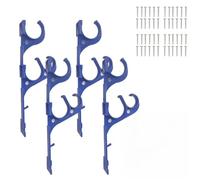 Auratrove Ensemble de crochets de rangement muraux pour poteaux de piscine, outils de nettoyage télescopiques, brosse de filet, équipement de jardin, organisation extérieure
