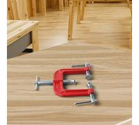 Auratrove Étau de menuiserie robuste à 3 voies de type G, étau de menuiserie en fer pour planche plate, rouge, ouverture maximale 60 mm, profondeur de serrage 70 mm