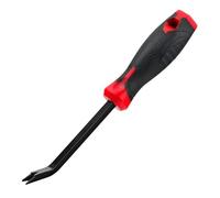 Auratrove Extracteur de clous pour le travail du bois, pointe en V en acier au chrome vanadium pour retrait de vis de pneu, poignée ergonomique rouge noire pour mécanicien et bricolage