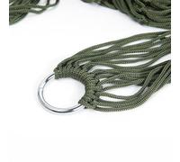 Auratrove Filet de couchage en corde de nylon pour extérieur, camping, lit portable, respirant, balançoire à suspendre pour jardin, jardin, voyage, vert armée, 240 x 80 cm