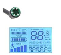 Auratrove GD01 Écran LCD 5 broches pour vélo électrique, 24 V/36 V/48 V Écran multi-tension avec rétroéclairage, vitesse et moniteur de batterie compatible avec les contrôleurs JN