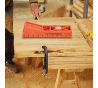 Auratrove Guide de perçage à angle de 15 degrés de 9,3 mm avec aimant puissant, gabarit de trou de poche en nylon pour le travail du bois, outil de localisation de poinçon oblique à double échelle