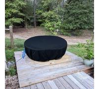 Auratrove Housse de réservoir ovale Oxford 210D avec cordon de serrage - Ajustement sécurisé - Résistant aux intempéries - Pour lavabo de patio de 50, 100, 150, 300 gallons