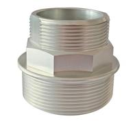 Auratrove Kit d'adaptateur de carburant NPT de 5,1 cm, raccord en aluminium argenté pour pompes électriques 12 V, 24 V, 115 V, remplacement direct pour pièce OEM 110909-1