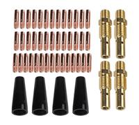 Auratrove Kit de 48 embouts de buse sans gaz Flux Core 0,1 cm avec diffuseurs compatibles avec Lincoln pour Magnum 100L Weld-Pak 100HD 125HD 140HD 180HD