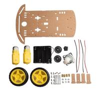 Auratrove Kit de châssis de voiture robot intelligent, moteur à engrenages CC avec encodeur de vitesse pour Arduino DIY éducatif, plate-forme transparente 3 V-6 V