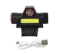 Auratrove Lampe frontale pour casque de soudage avec support de montage, rechargeable par USB, lumière de protection du visage en polypropylène pour tâches de soudage, lampe compacte de 8 cm, noire