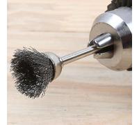 Auratrove Lot de 10 brosses métalliques en laiton 3 x 13 mm pour outil rotatif, perceuse, meuleuse, polissage, finition, métal, bois, argent