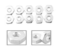 Auratrove Lot de 10 écrous de barre de guidage M8, compatibles avec les pièces de tronçonneuse MS 170 180 250 361 440 660, pas de filetage de 1,25 mm de diamètre extérieur de 19 mm