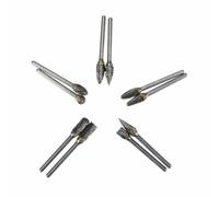 Auratrove Lot de 10 fraises rotatives à double coupe en carbure de tungstène avec tête de 6 mm et tige de 3 mm pour meuleuse à matrice, travail du métal sur acier