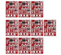 Auratrove Lot de 10 modules de commutateur tactile capacitif TTP223, autobloquant pour sortie TTL 2,5 V-5,5 V, capteur PCB rouge pour projets électroniques de bricolage