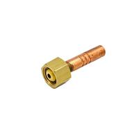 Auratrove Lot de 2 connecteurs de raccord de torche de soudage TIG, en laiton pour câble d'alimentation à gaz avant, vis écrou 8 mm x 1,5 mm pour kit de réparation de torche QQ-150 150 A
