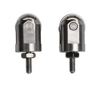 Auratrove Lot de 2 embouts M2.5 pour indicateur de cadran, jauge de profondeur en acier inoxydable avec écrous anti-retour, diamètre de 10 mm pour outils de mesure numériques