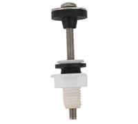 Auratrove Lot de 2 kits de fixation de réservoir de toilette en acier inoxydable avec joints en caoutchouc, boulons et écrous d'accouplement M6 pour joint de réservoir de WC à cuvette, argenté