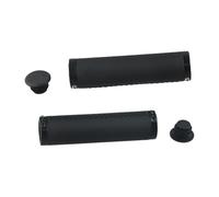 Auratrove Lot de 2 poignées de guidon de vélo vintage en cuir de vachette avec extrémités verrouillables en cuir synthétique et alliage, 138 mm x 22,2 mm pour vélo de route, VTT, vélo urbain, marron
