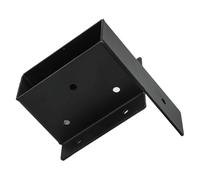 Auratrove Lot de 2 supports de pergola 5,1 x 10,2 cm avec support d'angle, base de poteau en acier au carbone robuste pour tonnelle, terrasse, noir