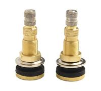 Auratrove Lot de 2 tiges de valve de pneu sans chambre à air TR618A pour trou de jante de 16 mm, valves d'air en cuivre pour pneus de tracteur et camion agricole, doré