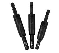 Auratrove Lot de 3 forets à centrage automatique 3/32 7/64 1/8" pour installation de charnière de travail du bois, forets à changement rapide en acier ultra dur