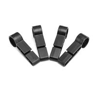 Auratrove Lot de 30 clips de casque en plastique pour lampe frontale, crochets de serrage de phare en ABS noir, supports de montage légers et sécurisés pour le camping, la randonnée, la construction