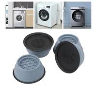 Auratrove Lot de 4 coussinets anti-vibrations pour machine à laver et sèche-linge, pieds en caoutchouc TPR pour réduire le bruit et la marche, support de 8,5 cm de diamètre pour appareils ménagers et