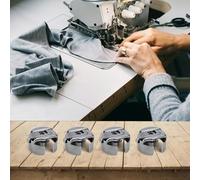 Auratrove Lot de 4 étuis à canette de broderie industrielle, compatibles avec les machines Barudan Tajima SWF Happy - Taille L : 2,2 cm avec ressort de verrouillage arrière