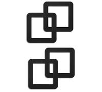 Auratrove Lot de 4 plaques de protection pour interrupteur - En acrylique - Autocollant standard britannique - Noir - Pour la maison et le bureau