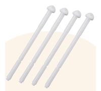 Auratrove Lot de 4 tiges de chasse d'eau, compatibles avec les plaques de bouton poussoir Geberit Twinline 240.074.00, barres de pressage en ABS blanc 135 mm