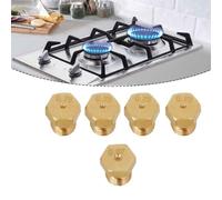 Auratrove Lot de 5 buses de conversion de gaz naturel pour cuisinière à brûleur, laiton pour injecteurs GPL avec filetage M6 x 0,75, tailles 0,73 mm et 0,97 mm