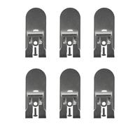 Auratrove Lot de 6 clips de ceinture avec vis N435687 pour visseuse à cloison sèche DCF620 DCF620B DCF622, crochet de rechange en acier pour boîtier de perceuse, argenté
