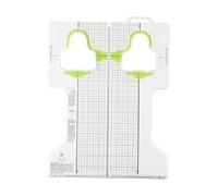 Auratrove Outil de réglage de crampons de vélo de route pour SPD et pédales Keo, guide de positionnement précis de l'avant-pied avec échelle gauche/droite et angle, aligneur en polypropylène blanc