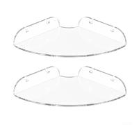 Auratrove Paire d'étagères d'angle en acrylique arc-en-ciel - Organiseur mural pour douche, articles de toilette, plantes - Support flottant robuste 17,8 x 17,8 cm (transparent)