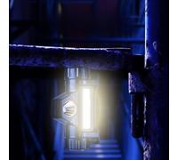 Auratrove Phare USB rechargeable pour casque de soudage, lampe LED double usage avec base réglable, 2 modes pour randonnée, pêche, exploration des grottes, noir