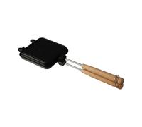 Auratrove Poêle à sandwich en fonte antiadhésive double face pour petit déjeuner, noir, 13 cm