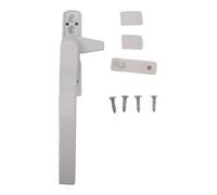 Auratrove Poignée plate extérieure en alliage d'aluminium avec serrure, poignée de porte rotative sécurisée à gauche ou à droite, finition blanche pour la sécurité de la maison