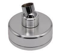 Auratrove Pommeau de douche rond argenté de 80 mm, buse haute pression en alliage d'aluminium, économie d'eau, avec trou de groupe pour un débit doux puissant et des soins de la peau