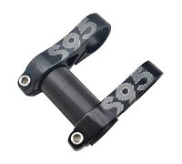 Auratrove Potence de vélo pliable réglable pour Brompton 412 et pour Dahon P8, 25,4 mm double rehausseur, alliage d'aluminium CNC, léger, 95 g, noir