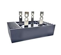 Auratrove QL-100A 100A 1200V Diode de pont redresseur monophasé, boîtier en aluminium pour commutation d'alimentation LED pour l'éclairage des systèmes de contrôle industriels, noir