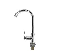 Auratrove Robinet d'eau froide à levier unique, robinet d'évier de cuisine en plastique et acier avec débit d'économie d'eau pour camping-car, jardin, kit d'installation facile inclus
