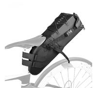 Auratrove Sacoche de selle de vélo 10 L en PVC 500D extensible avec coque rigide pour vélo de tourisme Noir 50 x 19 x 16 cm
