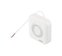 Auratrove Sonnette filaire CC 12 V pour contrôle d'accès, carillon électronique clair à sonnerie, système d'interphone à 4 fils, boîtier en ABS blanc, 85 x 85 mm