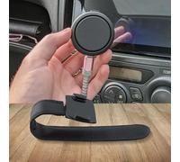 Auratrove Support magnétique pour pare-soleil OOONO CO-Driver NO2, PU + ABS, support de montage de voiture, support GPS compact 9 x 4 cm, noir