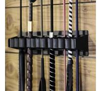 Auratrove Support mural en plastique pour fouet d'équitation, support de rangement pour écuries et clubs d'entraînement, noir, 30,5 x 6,3 cm
