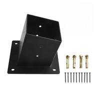 Auratrove Supports de pergola de toit inclinés, quincaillerie murale en acier pour poteaux en bois de 10,2 x 10,2 cm, support unidirectionnel à angle de 15° pour porche et tonnelle