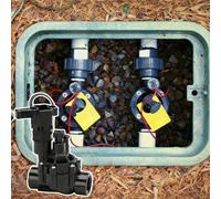 Auratrove Vanne d'arrosage automatique CP100 en ligne avec vis de purge manuelle pour systèmes d'irrigation résidentiels et commerciaux légers