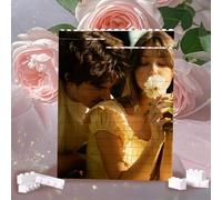 AuraWeave Brique de Construction personnalisée Puzzle, Bloc Photo de Puzzle Personnalisé en Forme Coeur, Cadeaux d'anniversaire, Noël, Saint Valentin pour Couples/Famille/Ami (Style 2)