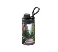aUrban Jungle Bouteille isotherme en acier inoxydable avec couvercle à paille pour voyage et sport 355 ml