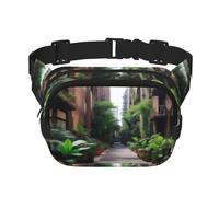 aUrban Jungle Sac banane carré double couche avec sangle réglable pour activités de plein air, noir, taille unique, Noir , Taille unique