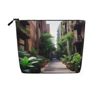 aUrban Jungle Trousse de maquillage monocouche imperméable en faux lin avec fermeture éclair pour vos besoins quotidiens ou de voyage, Noir , Taille unique