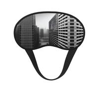 aUrban Masque de sommeil occultant à imprimé horizon - Masque contour des yeux, parfait pour les voyages, la méditation et une utilisation nocturne